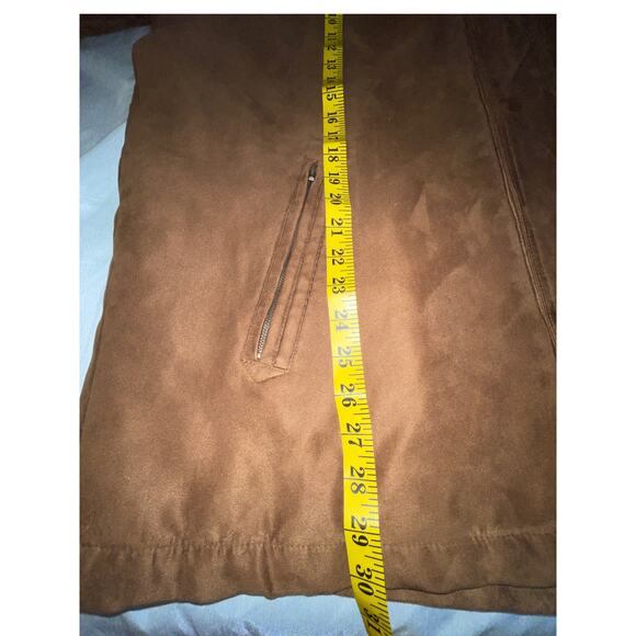 Weatherproof Bomber Jacket - Faux Suede Quilt Lined w/ Hood - Men's Size‎ XL - Picture 9 of 11